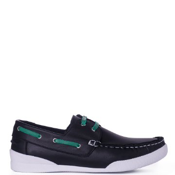 Black/Green Boat Shoes