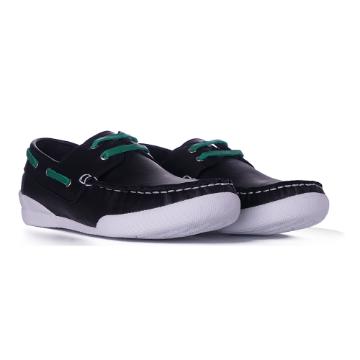 Black/Green Boat Shoes